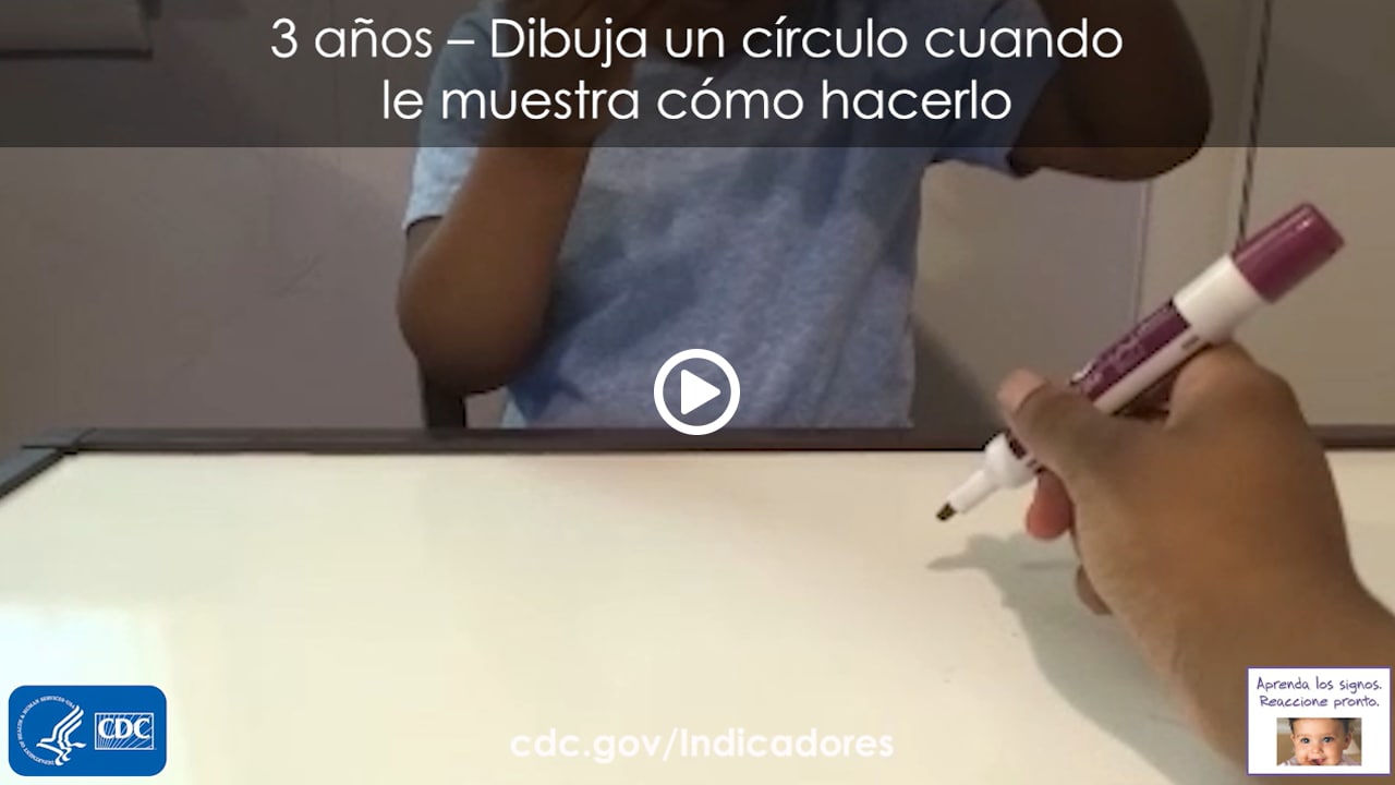 Dibuja un círculo cuando le muestra cómo hacerlo