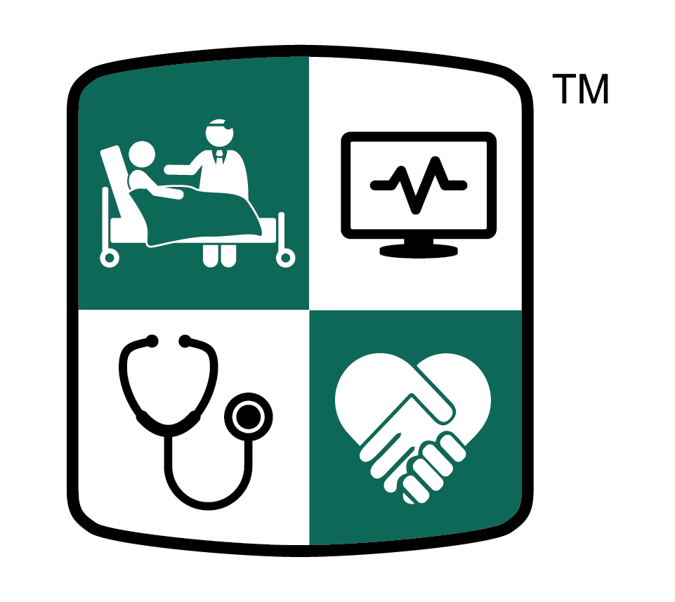 The National Health Care Surveys logo shows a green, white, and black shield with 4 health-related icons.