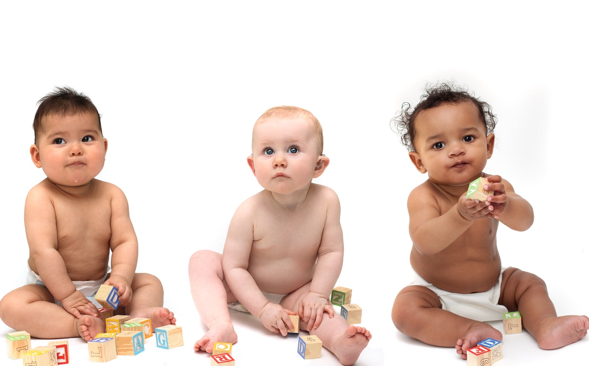 Three Babies playing