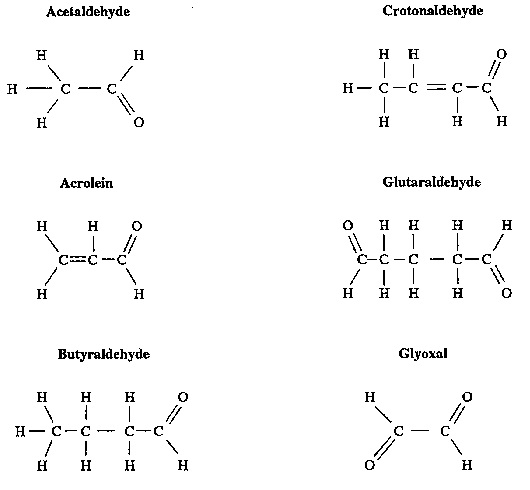 Structures for Acetaldehyde, Molonaldehyde, and Nine Related Low-Molecular-Weight Aldehydes.