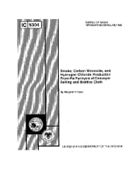 Image of publication Smoke, Carbon Monoxide, and Hydrogen Chloride Production from the Pyrolysis of Conveyor Belting and Brattice Cloth