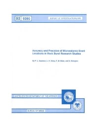 Image of publication Accuracy and Precision of Microseismic Event Locations in Rock Burst Research Studies