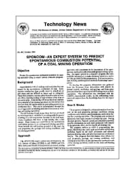 Image of publication Technology News 441 - SPONCOM - An Expert System to Predict Spontaneous Combustion Potential of a Coal Mining Operation