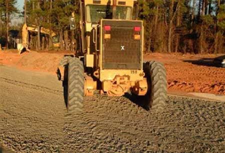 Rear of grader used at the time of the incident. Backup alarm is positioned behind the grill work.