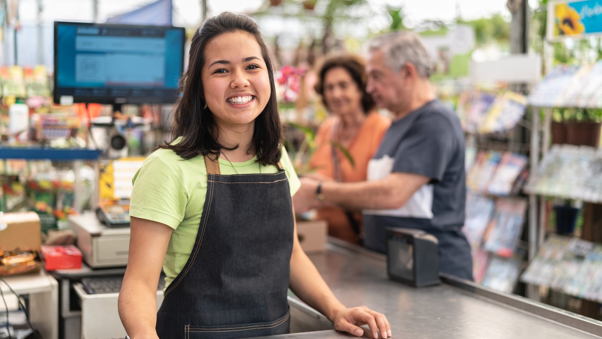 Young female retail worker