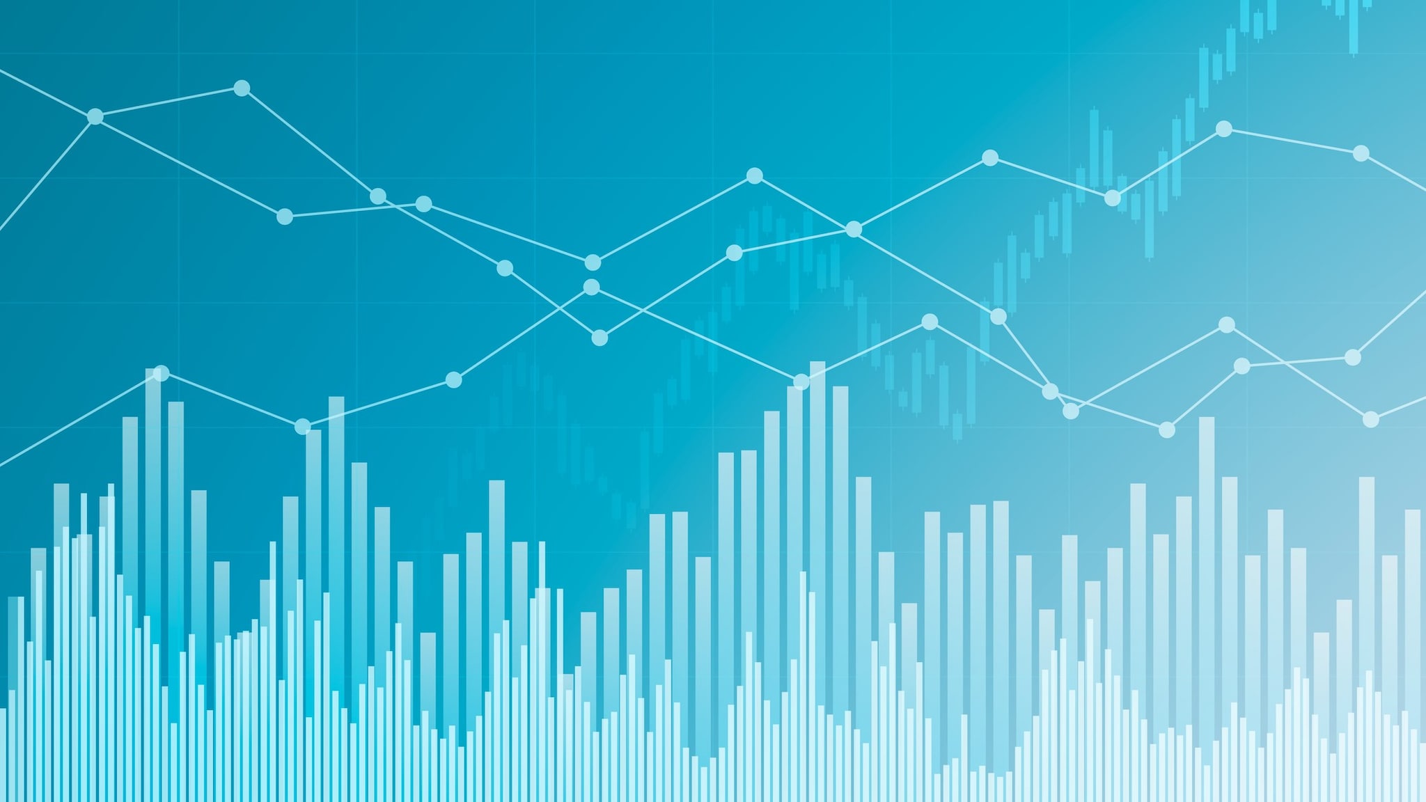 Abstract visual of graphs and charts