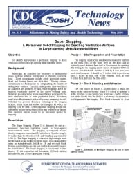 Image of publication Technology News 518 - Super Stopping: A Permanent Solid Stopping for Directing Ventilation Airflows in Large-opening Metal/Nonmetal Mines