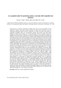 Image of publication An Expanded Model for Predicting Surface Coal Mine Drill Respirable Dust Emissions