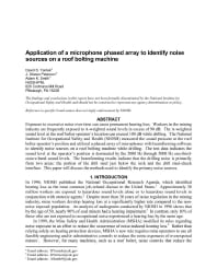 Image of publication Application of a Microphone Phased Array to Identify Noise Sources on a Roof Bolting Machine