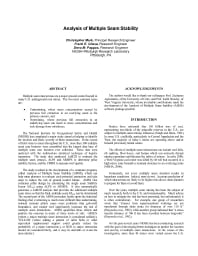 Image of publication Analysis of Multiple Seam Stability