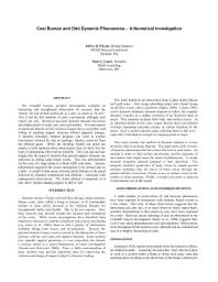 Image of publication Coal Bumps and Odd Dynamic Phenomena - A Numerical Investigation