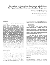 Image of publication Comparison of Passive Seat Suspension with Different Configuration of Seat Pads and Active Seat Suspension