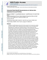 First page of Cemented Paste Backfill Geomechanics at a Narrow-Vein Underhand Cut-and-Fill Mine