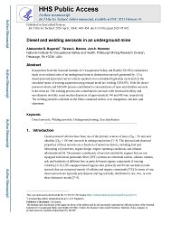 First page of Diesel and Welding Aerosols in an Underground Mine