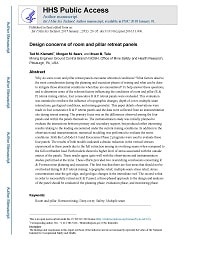 First page of Design Concerns of Room and Pillar Retreat Panels