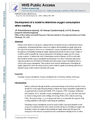 Cover page for Development of a Model to Determine Oxygen Consumption When Crawling