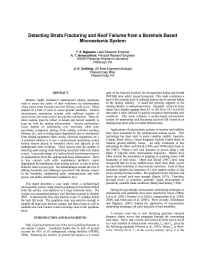 Image of publication Detecting Strata Fracturing and Roof Failures from a Borehole Based Microseismic System