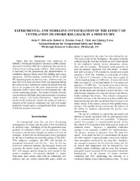 Image of publication Experimental and Modeling Investigation of the Effect of Ventilation on Smoke Rollback in a Mine Entry