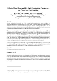 Image of publication Effect of Coal Type and Oxyfuel Combustion Parameters on Pulverised Fuel Ignition