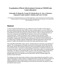 Image of publication Examination of Diesel Aftertreatment Systems at NIOSH Lake Lynn Laboratory