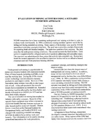 Image of publication Evaluation of Mining Activities Using a Scenario Interview Approach