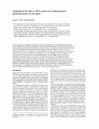 Image of publication Evaluation of the SKC� DPM Cassette for Monitoring Diesel Particulate Matter in Coal Mines