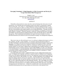 Image of publication Emerging Technologies: Aiding Responders in Mine Emergences and During the Escape From Smoke-Filled Passageways