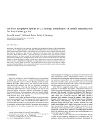 Image of publication Fall From Equipment Injuries in U.S. Mining: Identification of Specific Research Areas for Future Investigation