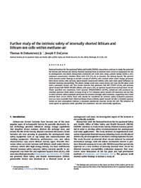 First page of Further Study of the Intrinsic Safety of Internally Shorted Lithium and Lithium-ion Cells Within Methane-air