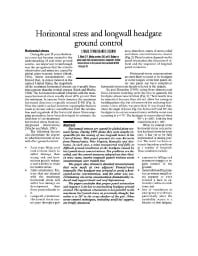 Image of publication Horizontal Stress and Longwall Headgate Ground Control