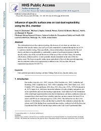 First page of Influence of Specific Surface Area on Coal Dust Explosibility Using the 20-L Chamber