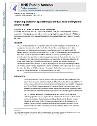 First page of Improving Protection Against Respirable Dust at an Underground Crusher Booth