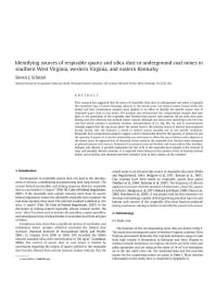 Image of publication Identifying Sources of Respirable Quartz and Silica Dust in Underground Coal Mines in Southern West Virginia, Western Virginia, and Eastern Kentucky