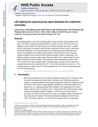 First page of LED Lighting for Improving Trip Object Detection for a Walk-thru Roof Bolter