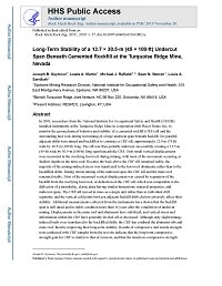 First page of Long-Term Stability of a 13.7 � 30.5-m (45 � 100-ft) Undercut Span Beneath Cemented Rockfill at the Turquoise Ridge Mine, Nevada