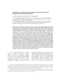 Image of publication Mutagenicity of Diesel Exhaust Particles from an Engine with Differing Exhaust After Treatments