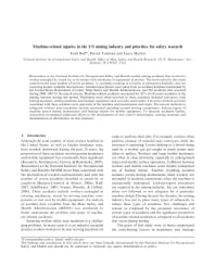 Image of publication Machine-Related Injuries in the US Mining Industry and Priorities for Safety Research