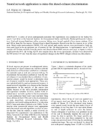 Image of publication Neural Network Application to Mine-Fire Diesel-Exhaust Discrimination