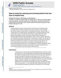 First page of Open-air Sprays for Capturing and Controlling Airborne Float Coal Dust on Longwall Faces