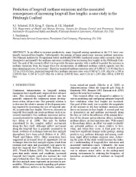 Image of publication Prediction of Longwall Methane Emissions and the Associated Consequences of Increasing Longwall Face Lengths: A Case Study in the Pittsburgh Coalbed