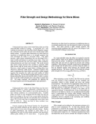 Image of publication Pillar Strength and Design Methodology for Stone Mines