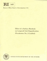 Image of publication Effect of a Surface Borehole on Longwall Gob Degasification (Pocahontas No. 3 Coalbed)