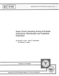 Image of publication Rapid (Grab) Sampling During Full-scale Explosions - Microscopic and Analytical Evaluation