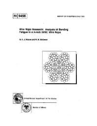 Image of publication Wire Rope Research: Analysis of Bending Fatigue in a 2-Inch IWRC Wire Rope