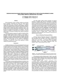 Image of publication Reservoir Modeling-Based Prediction and Optimization of Ventilation Requirements During Development Mining in Underground Coal Mines