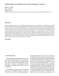 Image of publication Shear Origin of Tension in Excavation-Induced Fractures