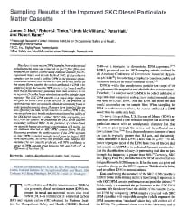 Image of publication Sampling Results of the Improved SKC� Diesel Particulate Matter Cassette