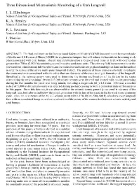 Image of publication Three Dimensional Microseismic Monitoring of a Utah Longwall