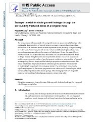 First page of Transport Model for Shale Gas Well Leakage Through the Surrounding Fractured Zones of a Longwall Mine