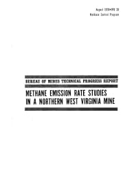 Image of publication Methane Emission Rate Studies in a Northern West Virginia Mine